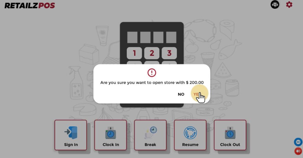 Select YES in confirmation
