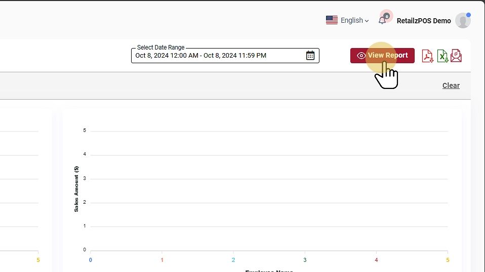 Employee Tip/Commission Report View Button
