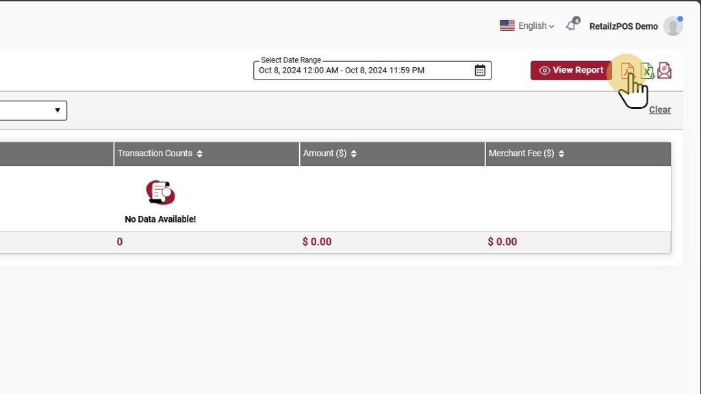 Tender Breakdown Report excel,pdf,email button