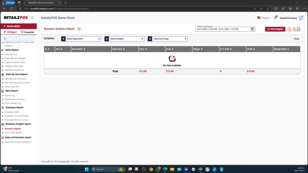 Business Analysis Report Backoffice