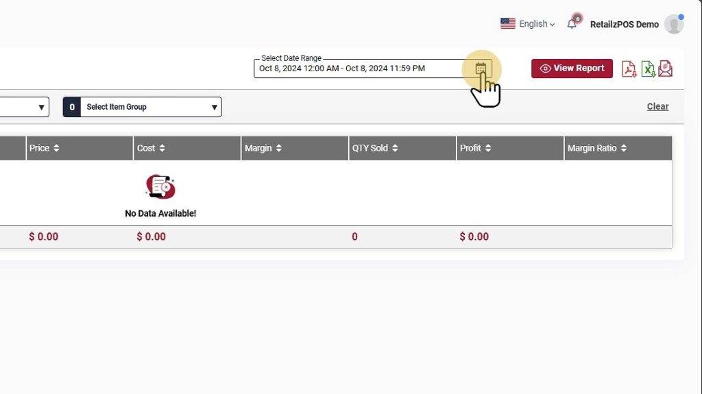 Business Analysis Report Backoffice Date Filter