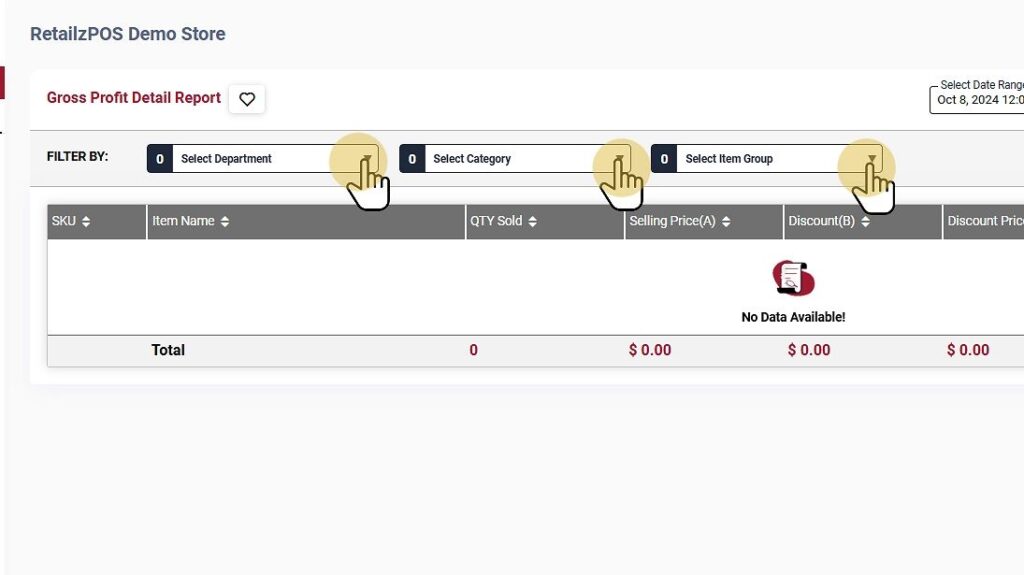 Department, Category, Item Group