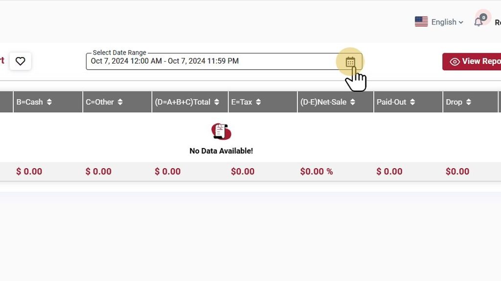 sales summary by date report date filter