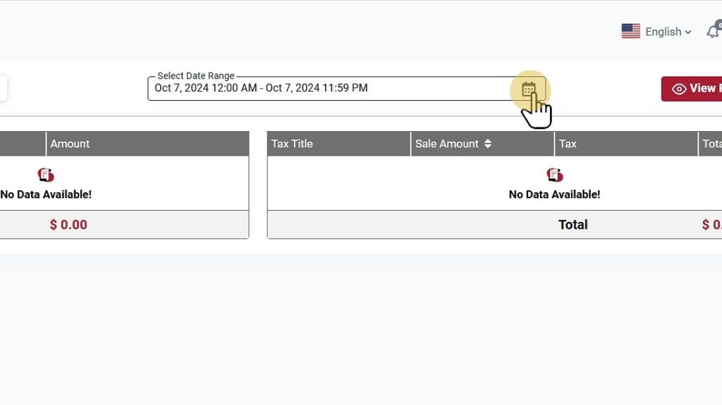 Tax summary date filter