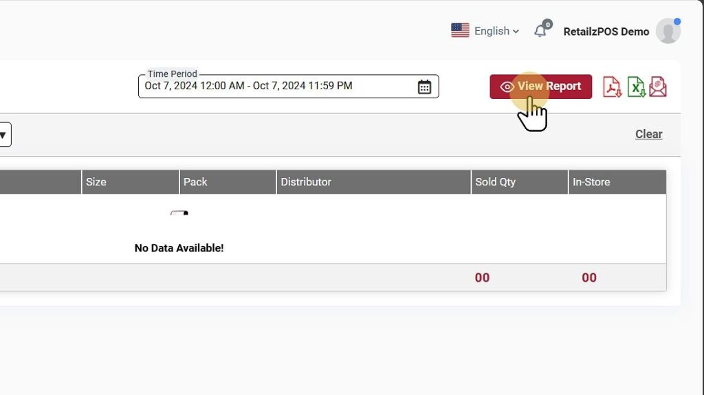 Select Sales by Growth-In Store report view button