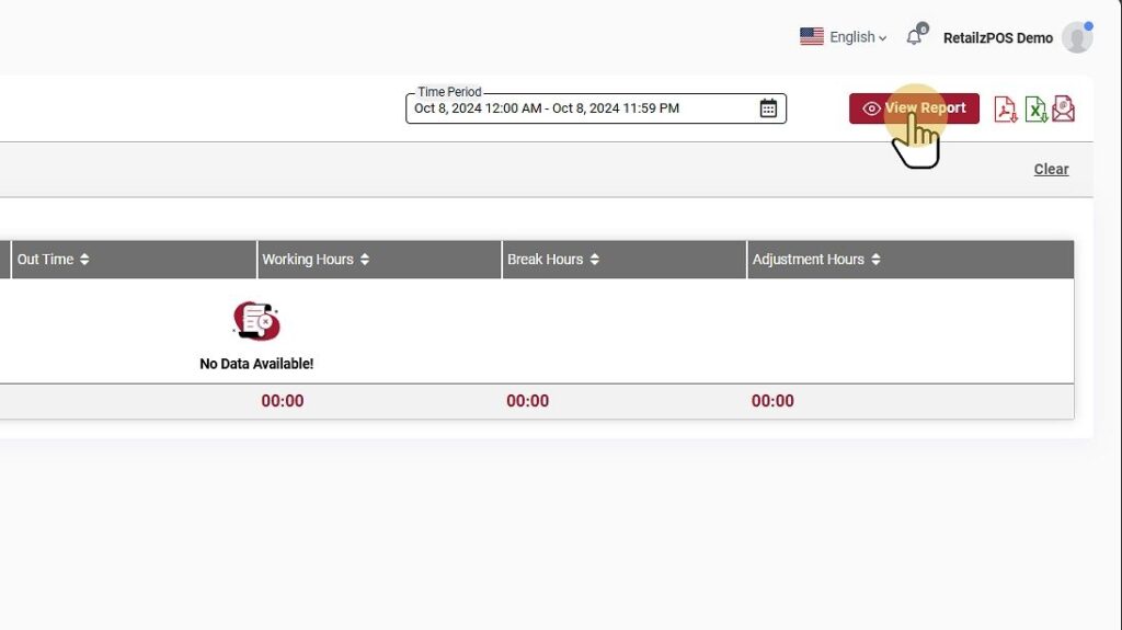 Employe Detail Report Backoffice View Button